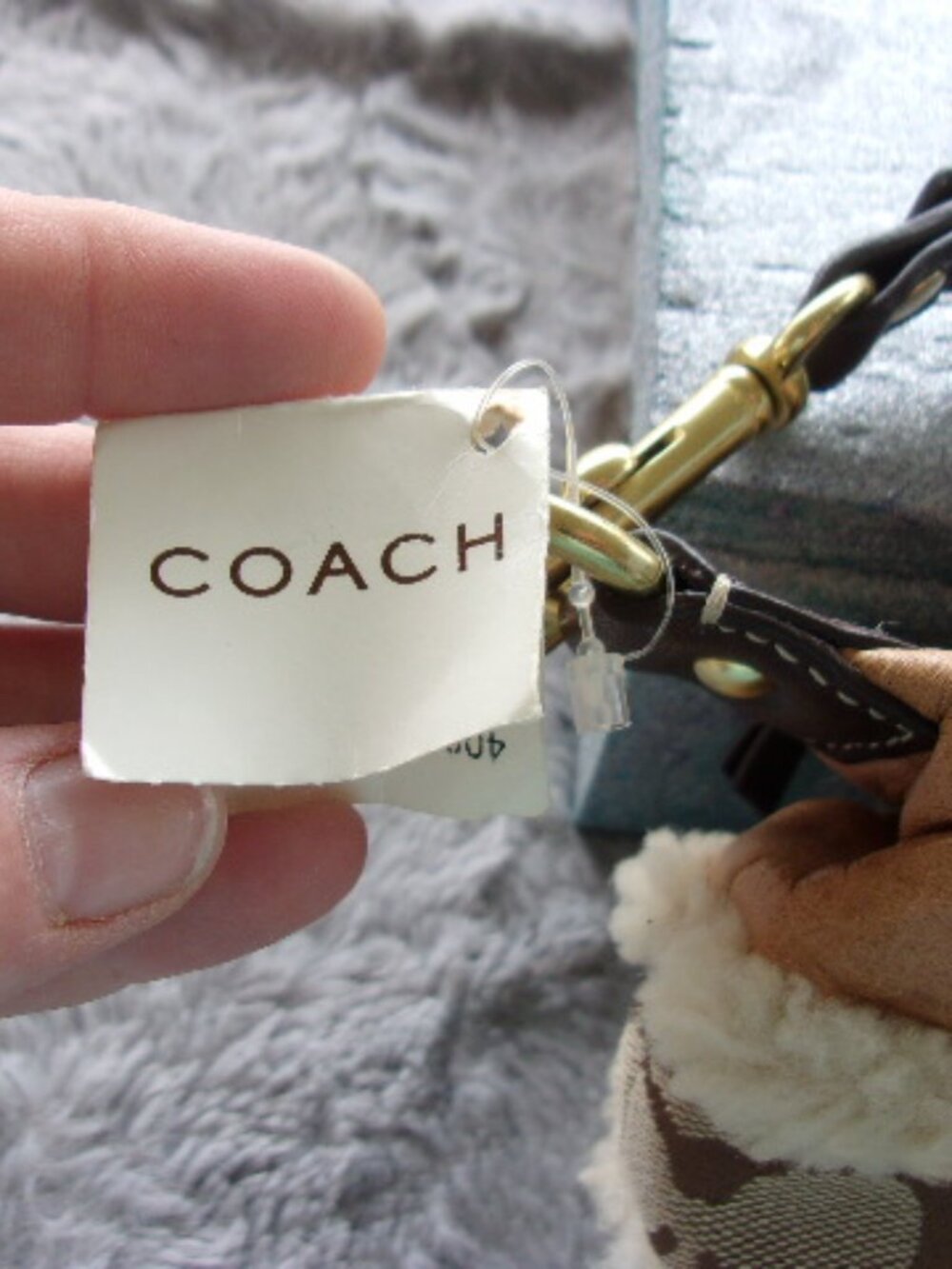 E-235 VINTAGE W/TAGS COACH SKINNY STYLE POUCH/COSMETIC BAG - Picture 7 of 15